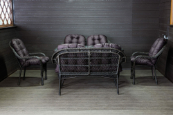 Комплект мебели из искусственного ротанга Мэдисон НЬЮ (Medison) Family Set NEW с подушками на сидение и спинку