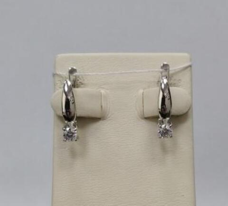 Серьги из золота с фианитами