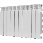 Радиатор алюминиевый STOUT Gamma 500 - 10 секций (подключение боковое, цвет белый)