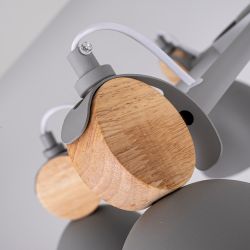 Люстра на штанге ROLLA 8 Gray