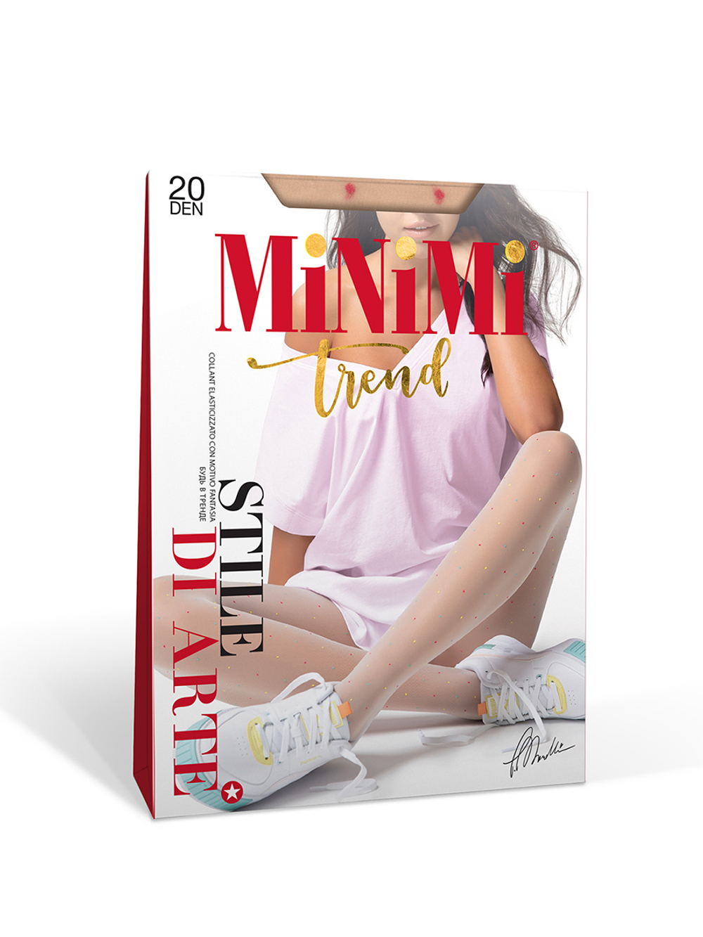 MiNiMi STILE DI ARTE 20 (колготки в разноцветный горошек)
