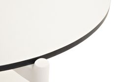 "Диего" журнальный стол из HPL 120х60 H40, каркас белый муар, цвет "молочный"