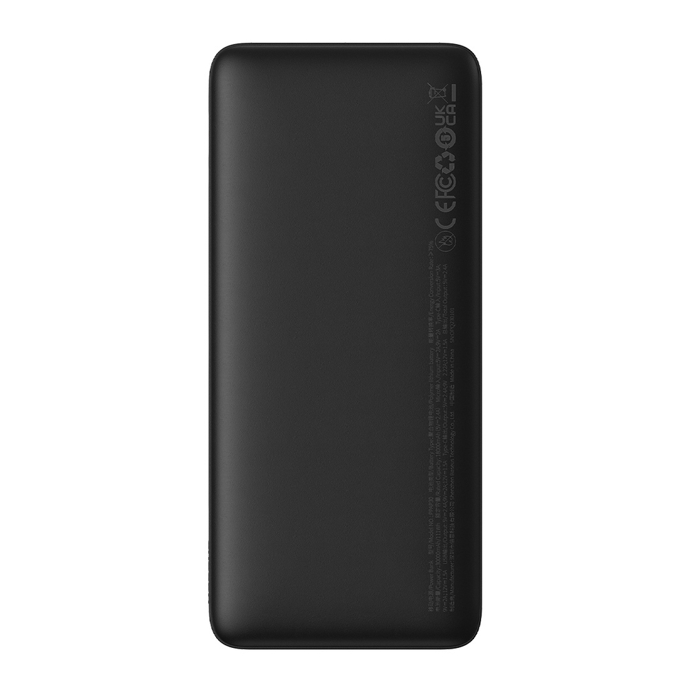 Внешний аккумулятор Baseus Airpow Fast Charge Power Bank C+U 30000mAh 20W - Black