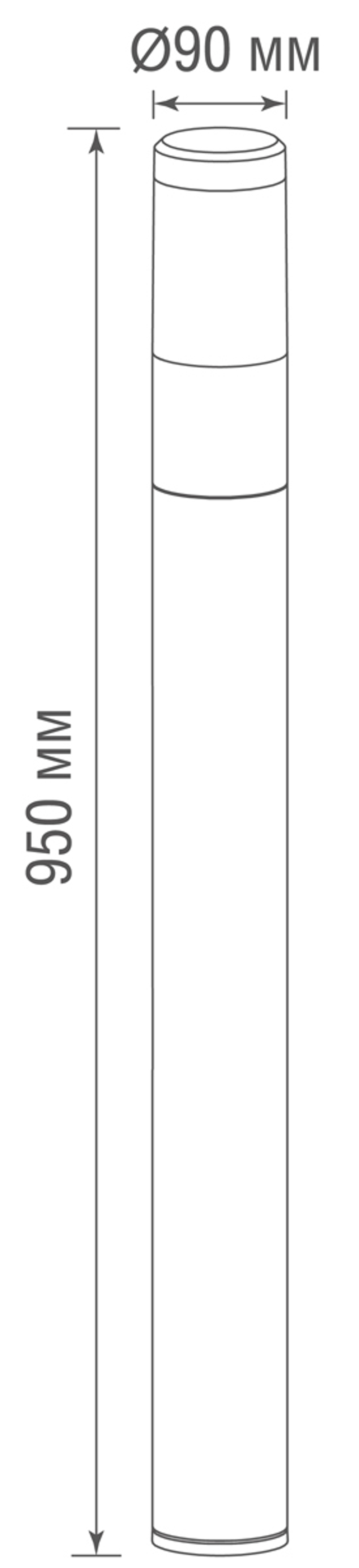 Светодиодный св-к,  напольный,  8Вт,  3000К,  640Лм,  IP54