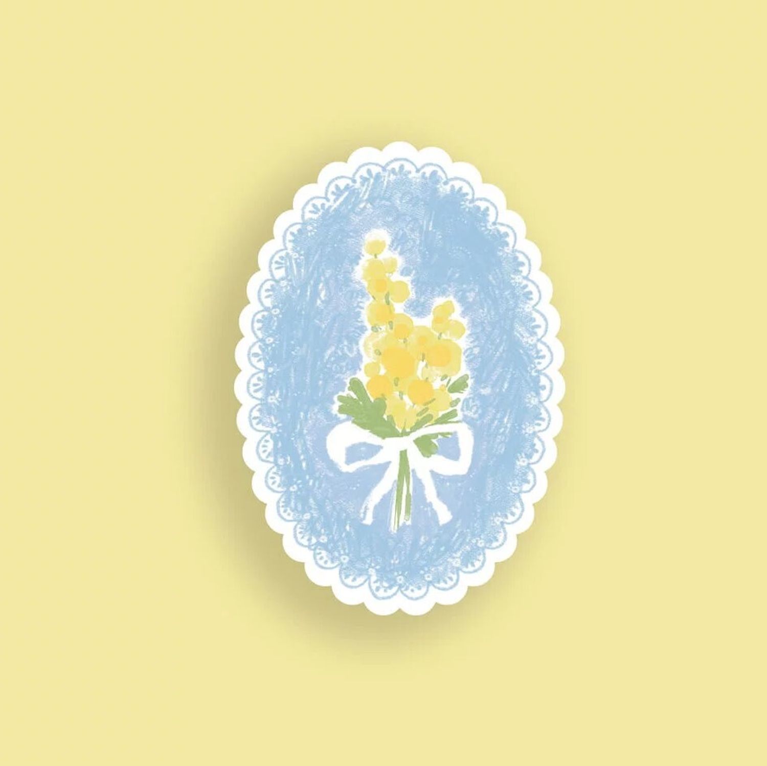 Открытка - Мимоза (резная)