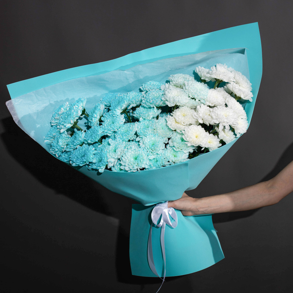 Букет хризантем Мятное мороженое