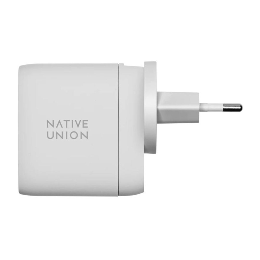 Сетевое зарядное устройство Native Union мощностью 67 Вт (2 USB-C) (GaN) Мощный адаптер питания. Есть поддержка PD