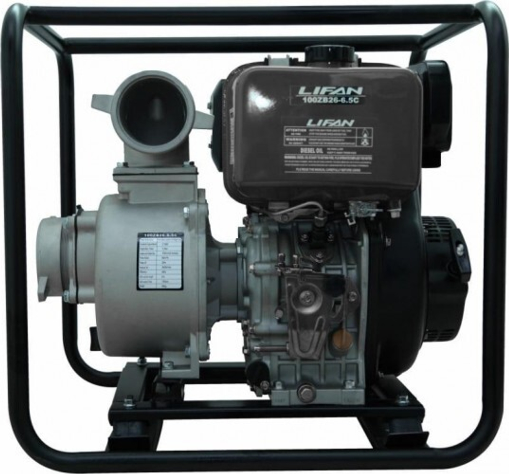 Мотопомпа бензиновая LIFAN 100ZB26-5.8Q для слабозагрязненной воды