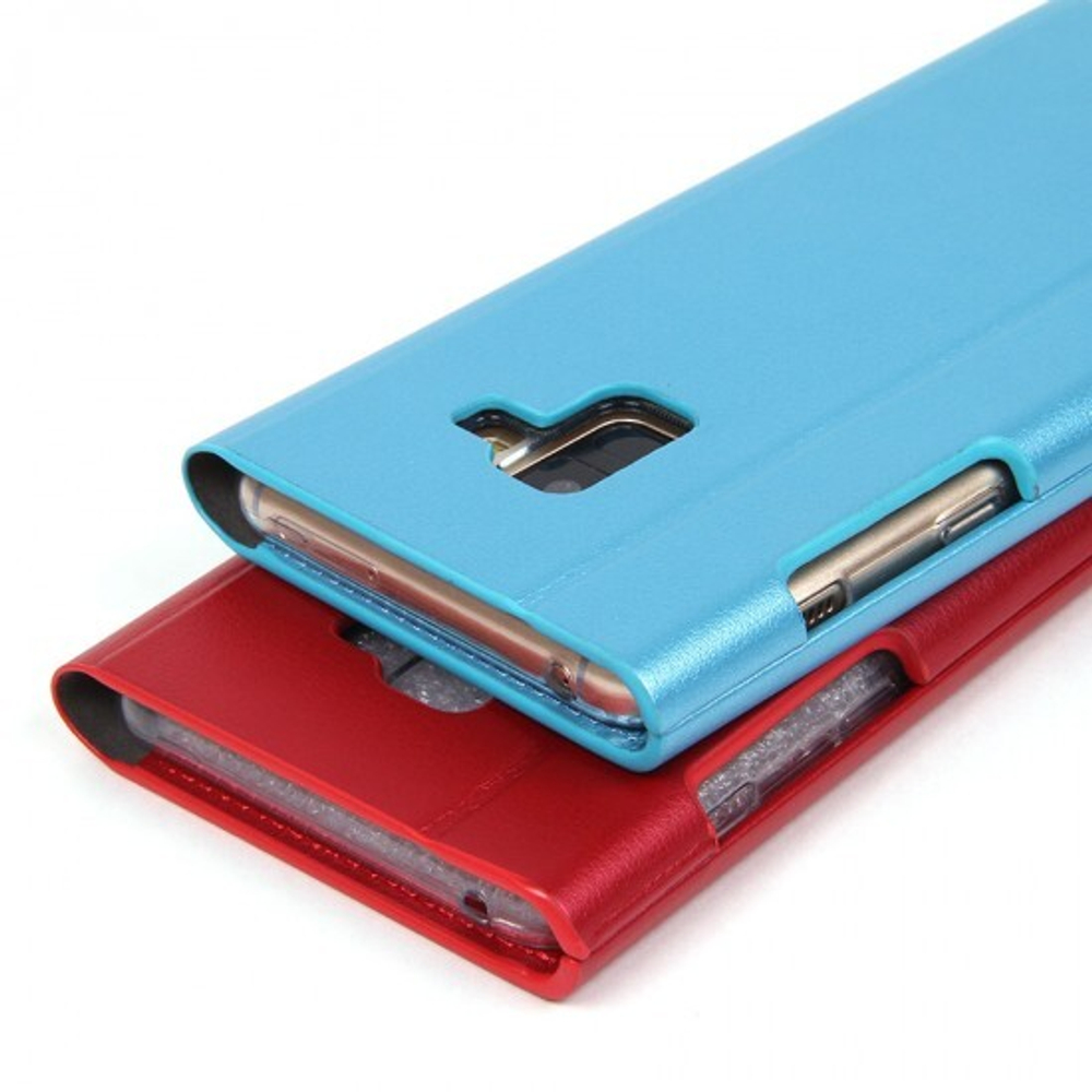 Чехол-книжка для Samsung Galaxy A8+ (2018), 010885 Голубой