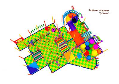 Детский игровой лабиринт «Краски веселья»
