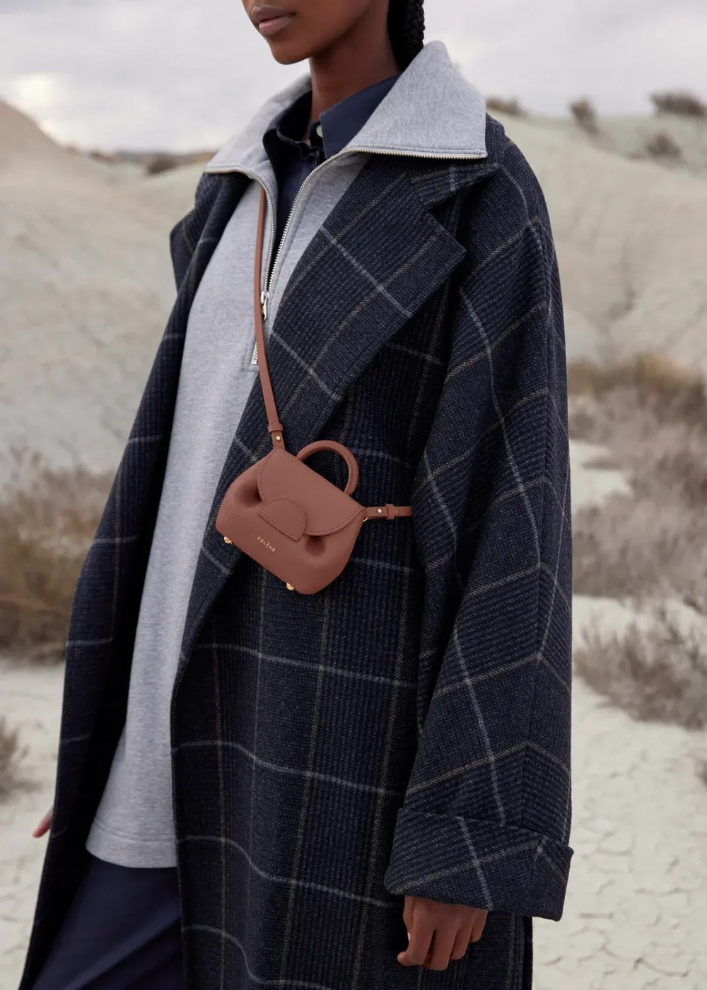 POLENE СУМКА NUMERO UN MICRO, РОЗОВАТО-КОРИЧНЕВЫЙ