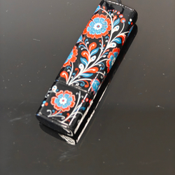 Флешка USB в футляре с ручной росписью "Цветы России"