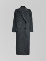 Пальто Monroe 2503 двубортное длинное с разрезом сзади