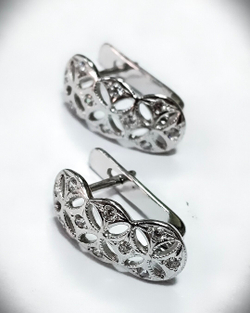 Серьги серебро Эстерелла