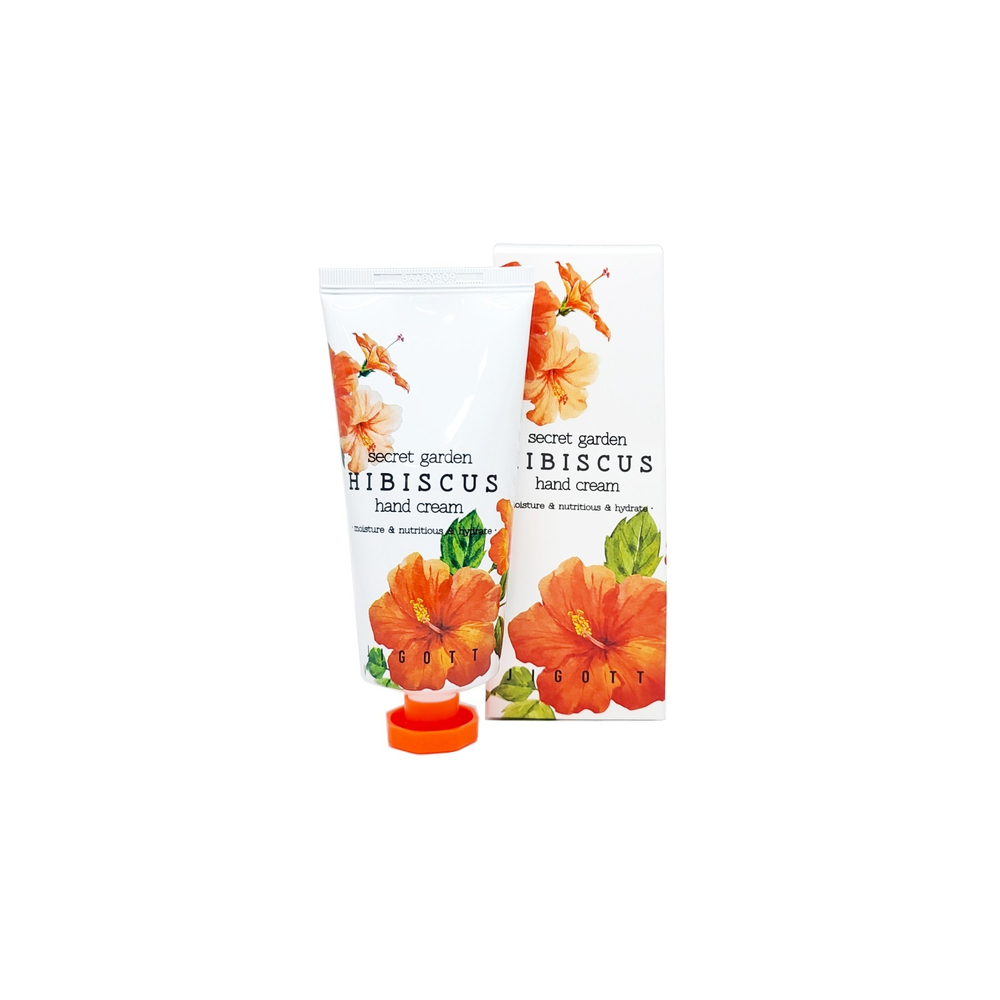 Jigott Secret Garden Hibiscus Hand Cream Крем с экстрактом гибискуса