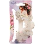 Заколка - краб для волос «AKS-EMPIRE», волна, микс 6 цветов, 8*5см