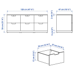 Комод - IKEA NORDLI/НОРДЛИ ИКЕА, 47х120х54 см, белый