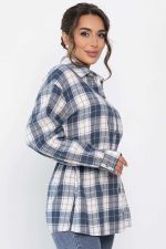 Рубашка хлопковая Джанет (сине-белая) Б14272-4М LT Collection