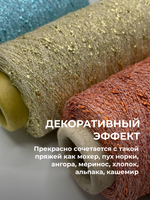 Пряжа для вязания люрекс шишибрики New Mill 73% полиамид 27% люрекс  (100 гр на конусе)