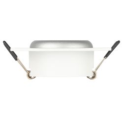 Светильник встраиваемый алюминиевый ЭРА KL110 WH/SL под лампу MR16 GU5.3 белый/серебро матовый | Алюминиевые встраиваемые светильники