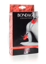 Меховые оковы на ноги BONDAGE красные 1020-02lola