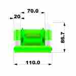Надувная лестница для бассейна из ПВХ с бассейном, зелёный, 1.82*1.1*0.87 м
