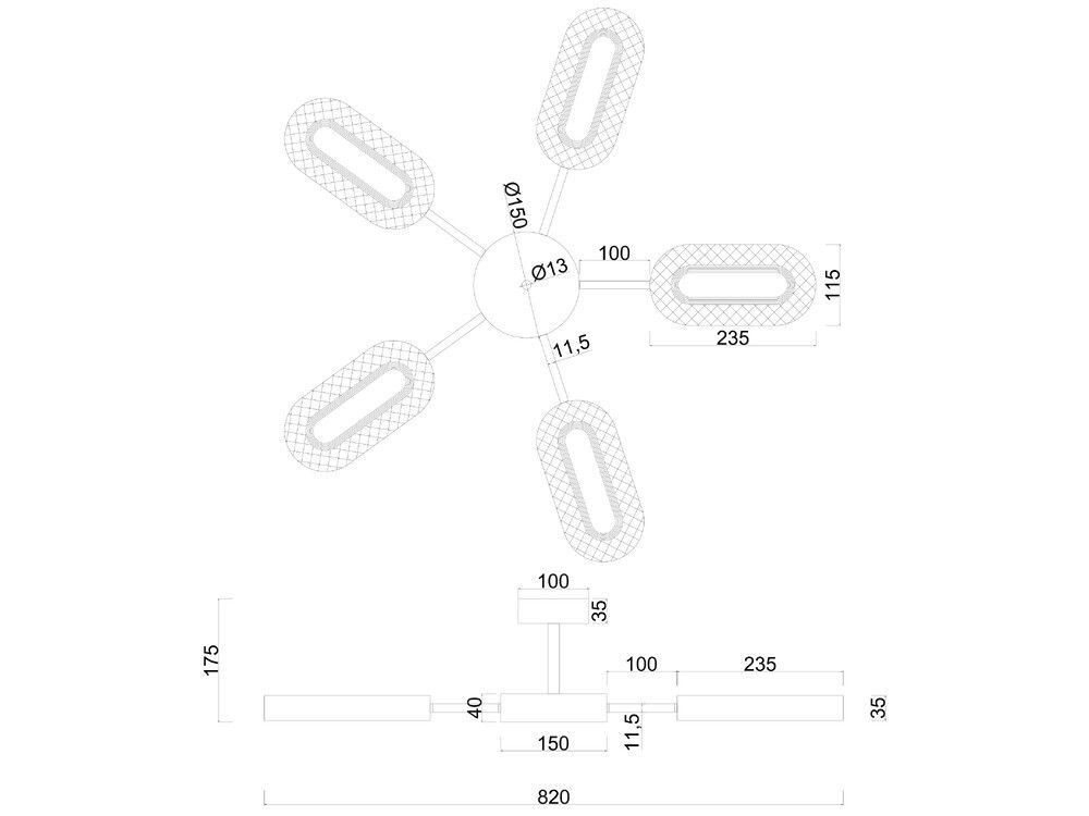 Потолочная люстра ARTE LAMP