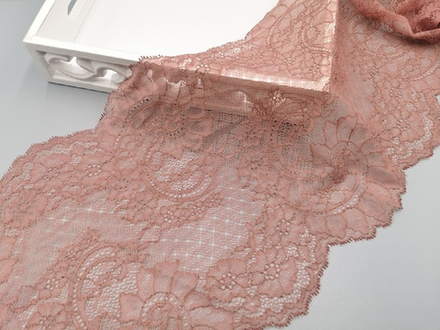 Эластичное кружево, 22см, камелия (Арт: EK-2761), м