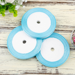 Лента атласная 6 мм (23 метра, цвет №10  голубой)