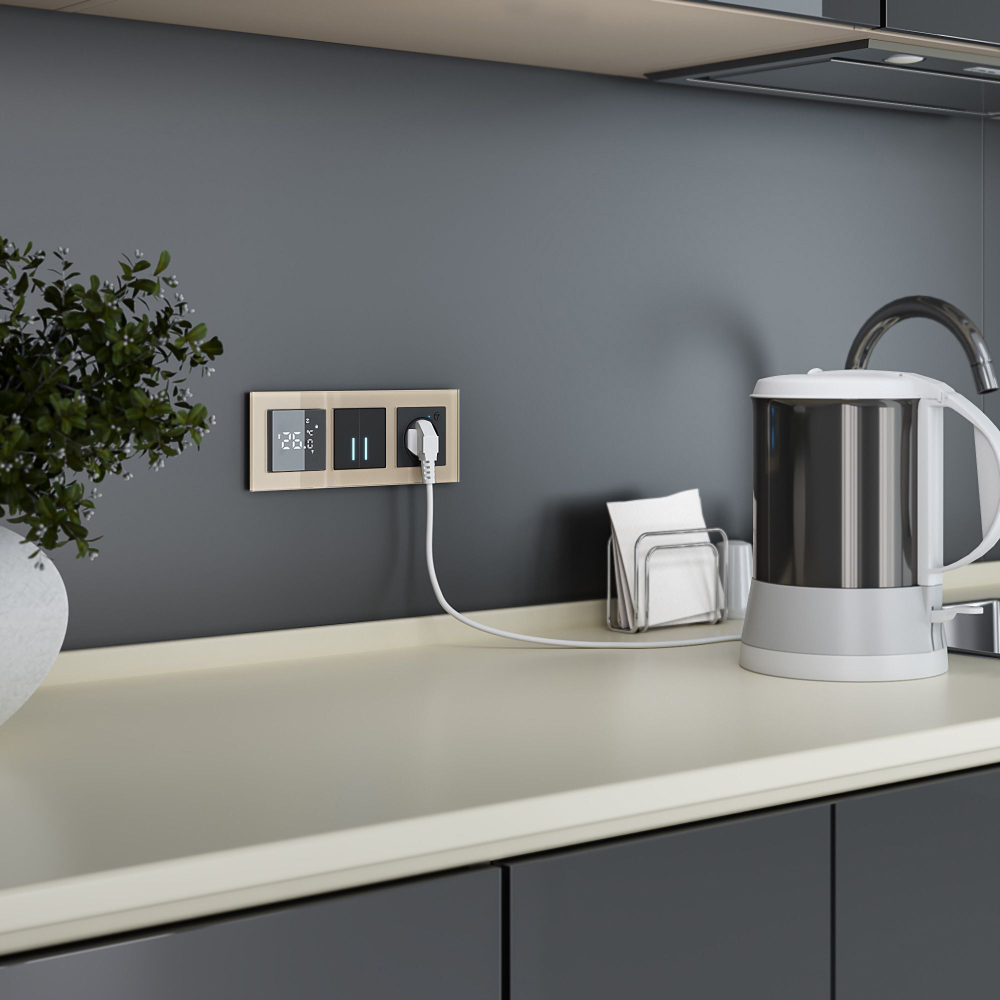 Умный сенсорный терморегулятор для теплого пола (черный)