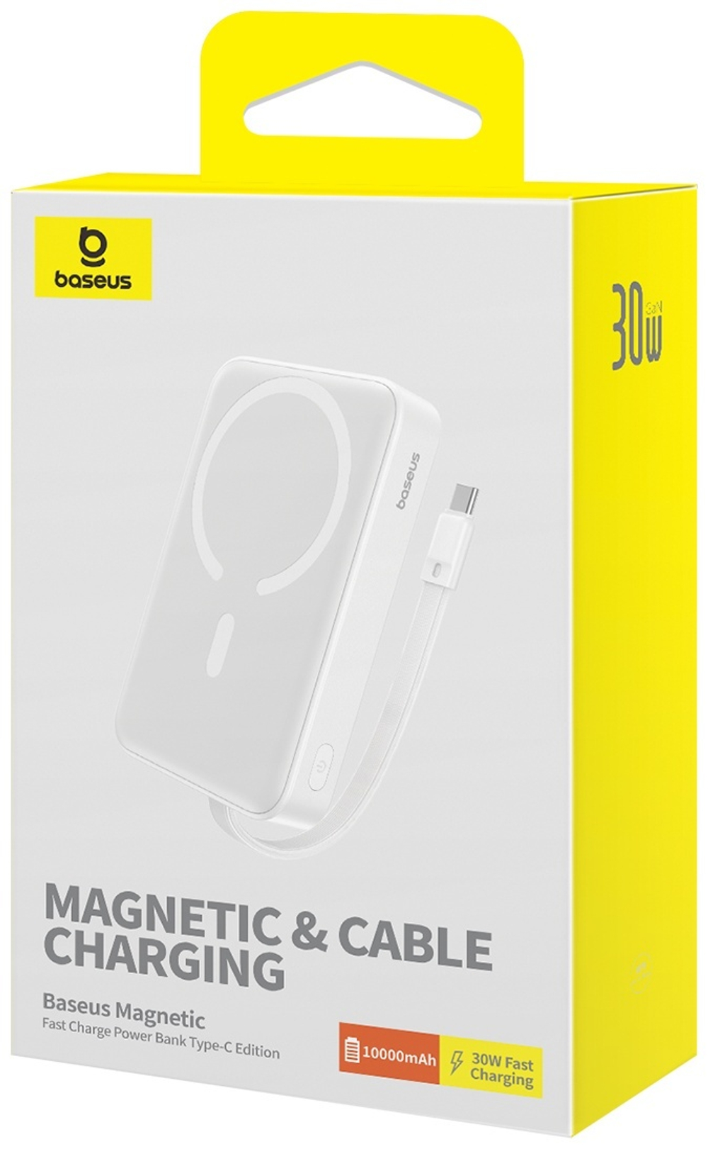 Внешний аккумулятор Baseus Magnetic Mini 10000 мАч белый