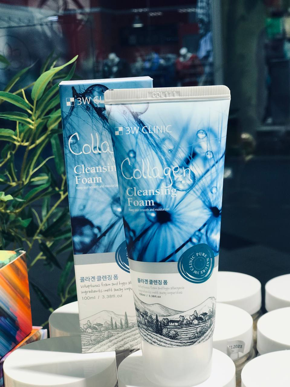 3W Clinic пенка для умывания Collagen Cleansing Foam, 100 мл