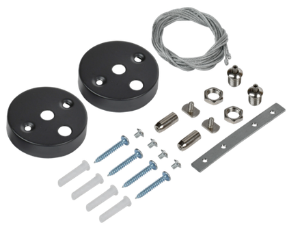 Комплект для подвесного монтажа для светильника светодиодного линейного черный LIGHTING PRO IEK