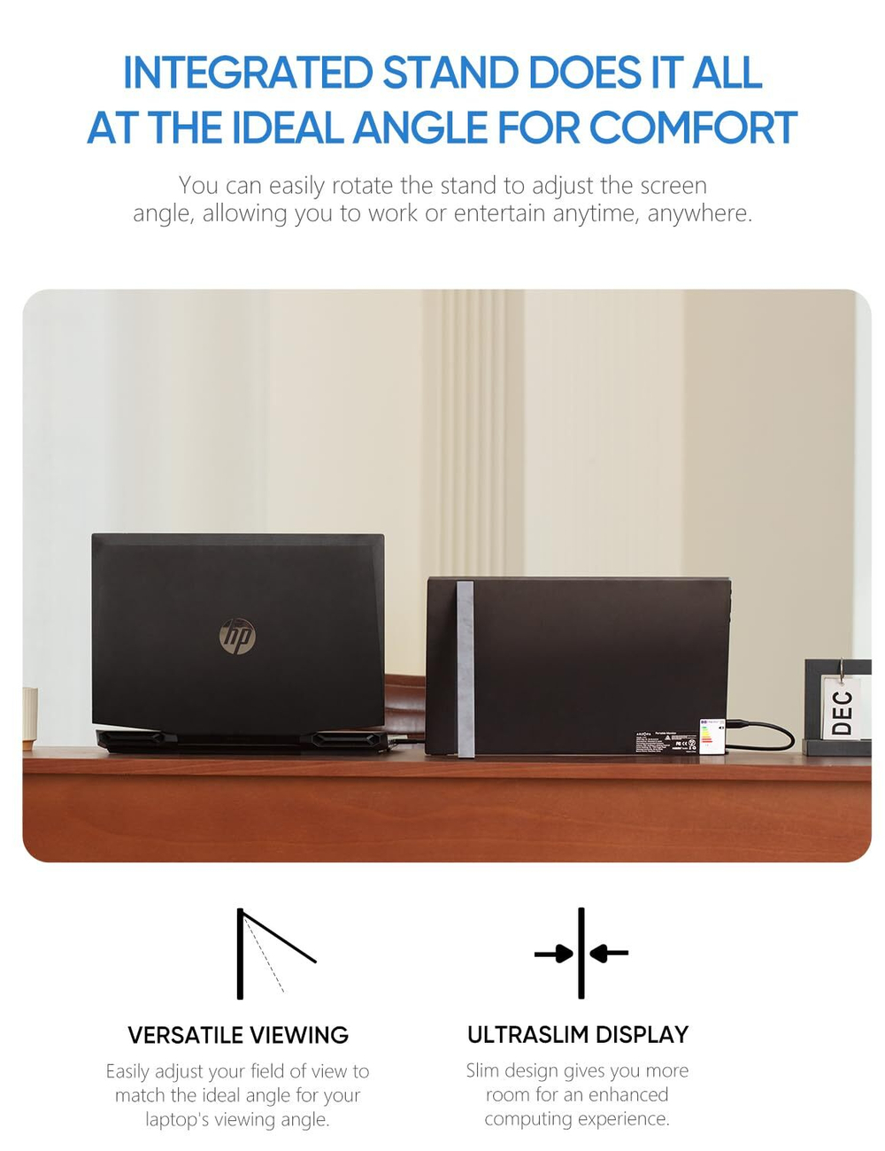 14" Портативный монитор с встроенной ножкой A1S FHD IPS 1920x1080, 60 Гц