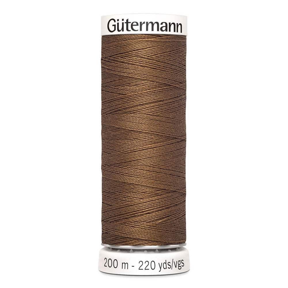01 Нить Sew-All 100/200 м для всех материалов, 100% полиэстер Gutermann 748277 (124 золотисто-коричневый)