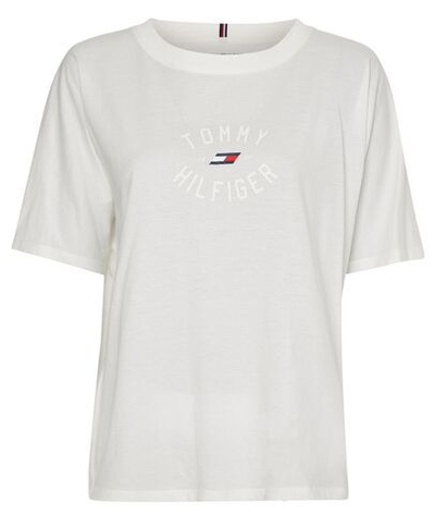 Женская теннисная футболка Tommy Hilfiger Relaxed Graphic Tee - ecru