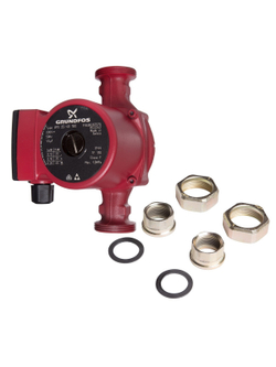 Насос циркуляционный GRUNDFOS UPS 25-40 EU, с гайками