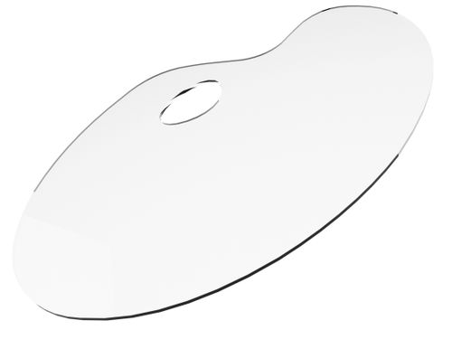 Палитра овальная 325х210х3мм прозрачная акриловая