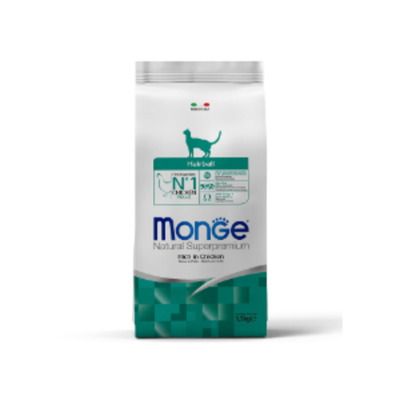 Сухой корм для кошек для выведения шерсти из курицы Monge Cat Daily Line Hairball 1,5кг