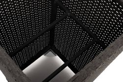 "Капучино" кашпо для цветов плетеное из искусственного ротанга, цвет графит