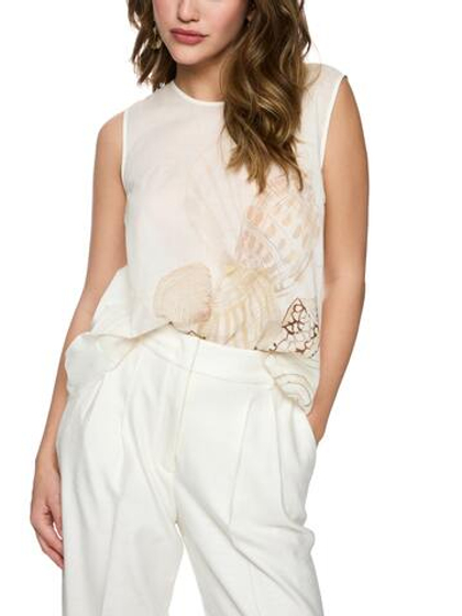 Marc Cain Топ из хлопка с принтом