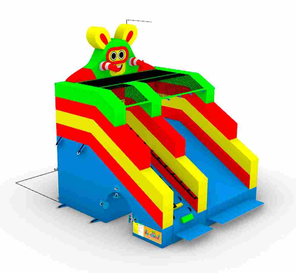 Надувная водная горка с бассейном «Аквамонстро мини» 4*4*4 м
