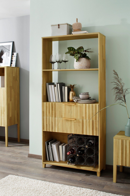 Стеллаж Розенбург 2 ящика 3 полки из массива дуба