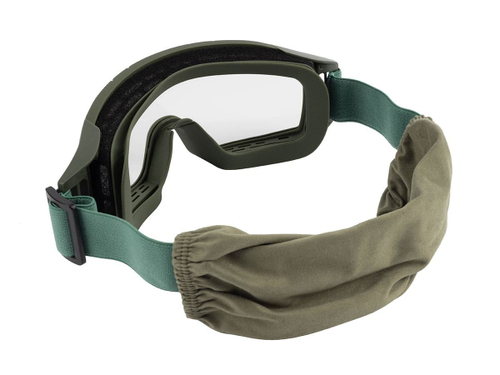Маска стрелковая ShotTime Puma, защитная, зелёная, линза прозрачная