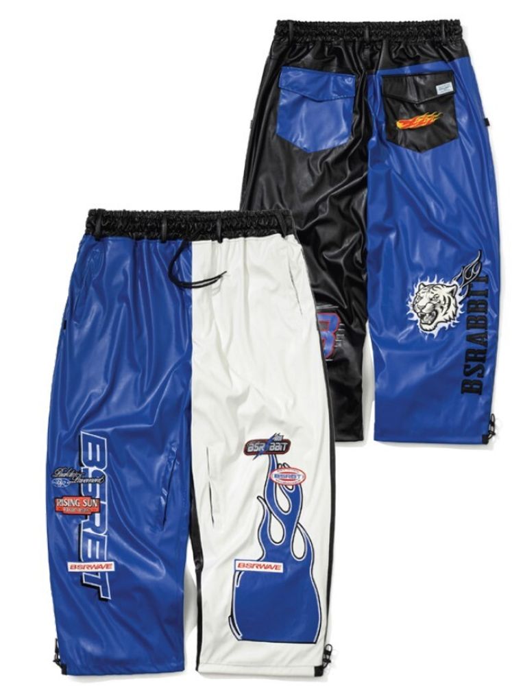Штаны BSRabbit BSRBT BLUE FLAME 98 WIDE VENTILATION PANTS BLACK WHITE