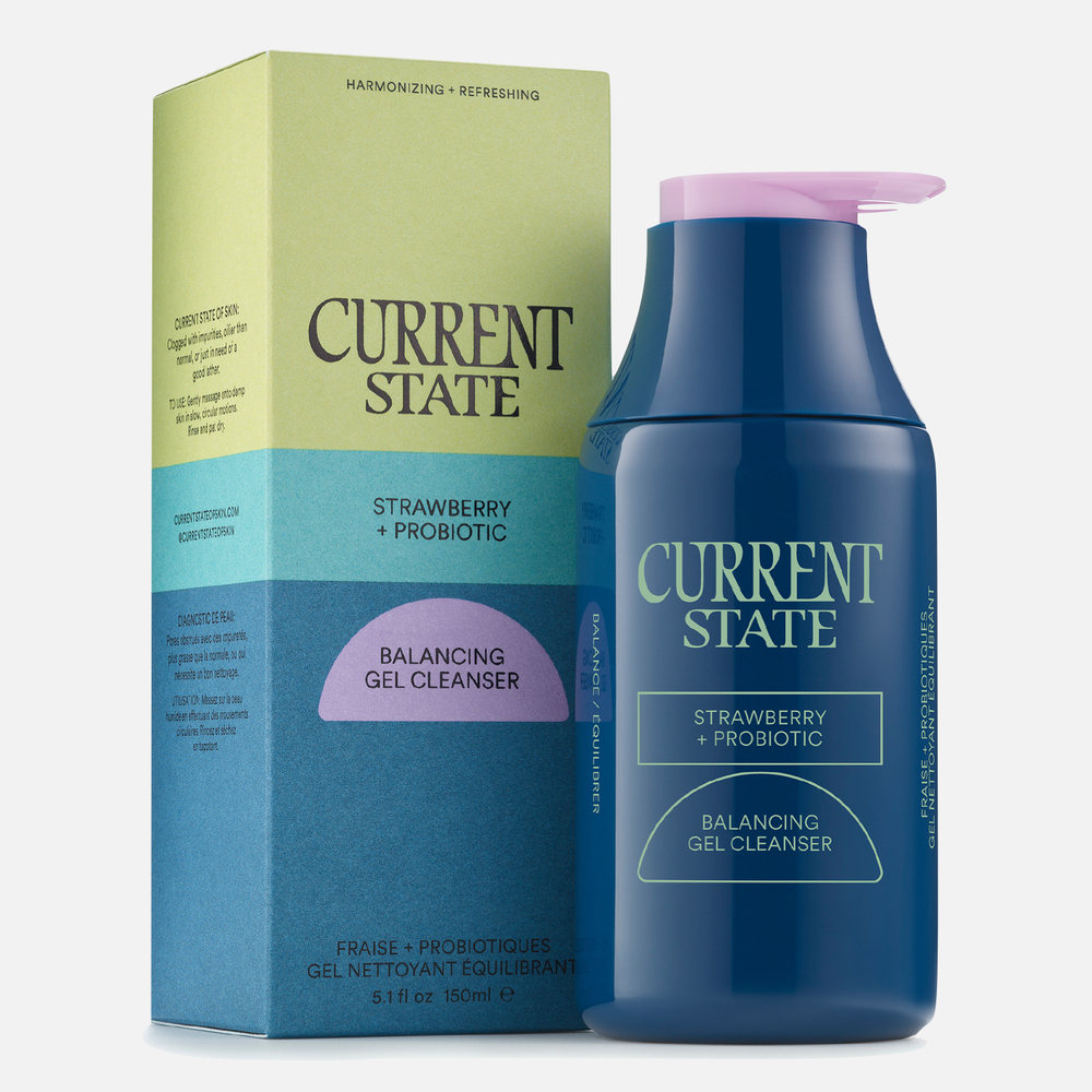 CURRENT STATE Strawberry + Probiotic Balancing Gel Cleanser, Гель для умывания с пробиотиками, 150мл