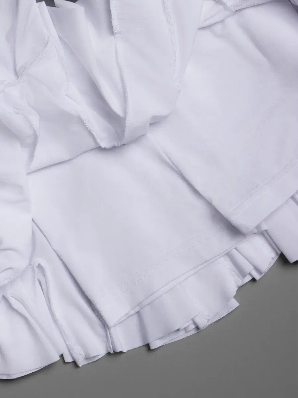 Белая юбка-шорты для девочки в школу