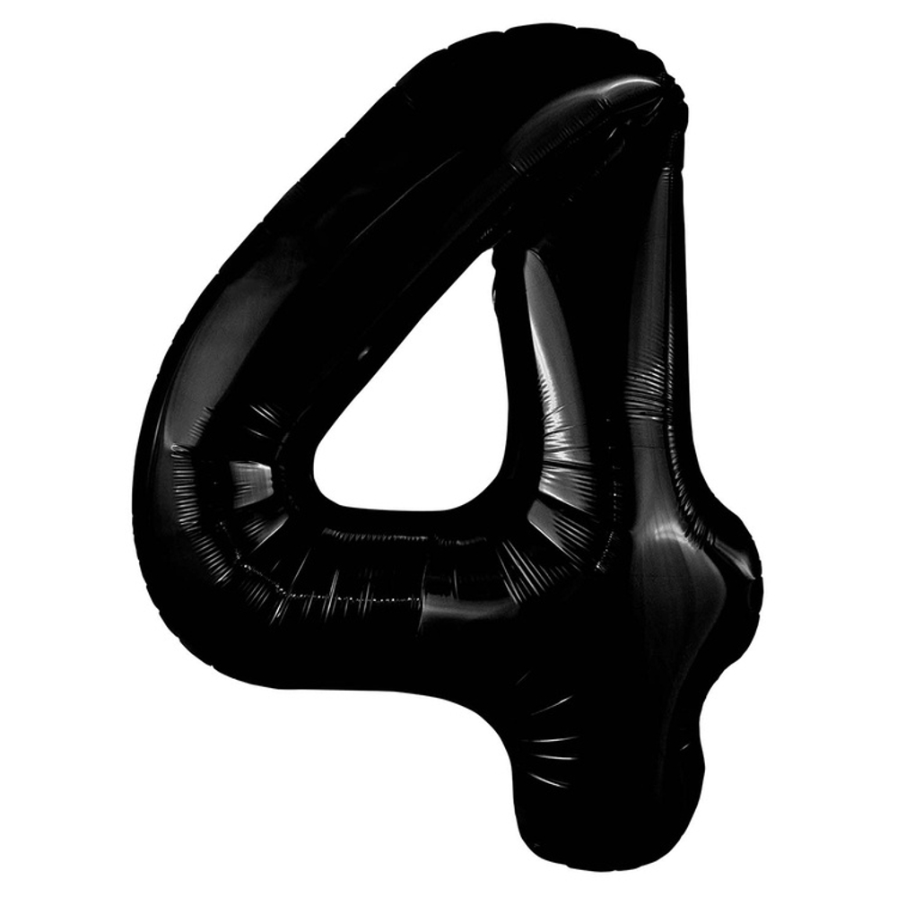 Шары цифры гелиевые Черные 102 см