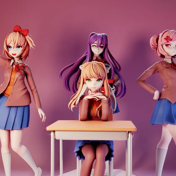 DDLC Girls Set - Doki Doki Literature Club