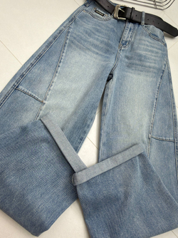 Брюки джинсовые женские арт. 1809 цвет "синий"